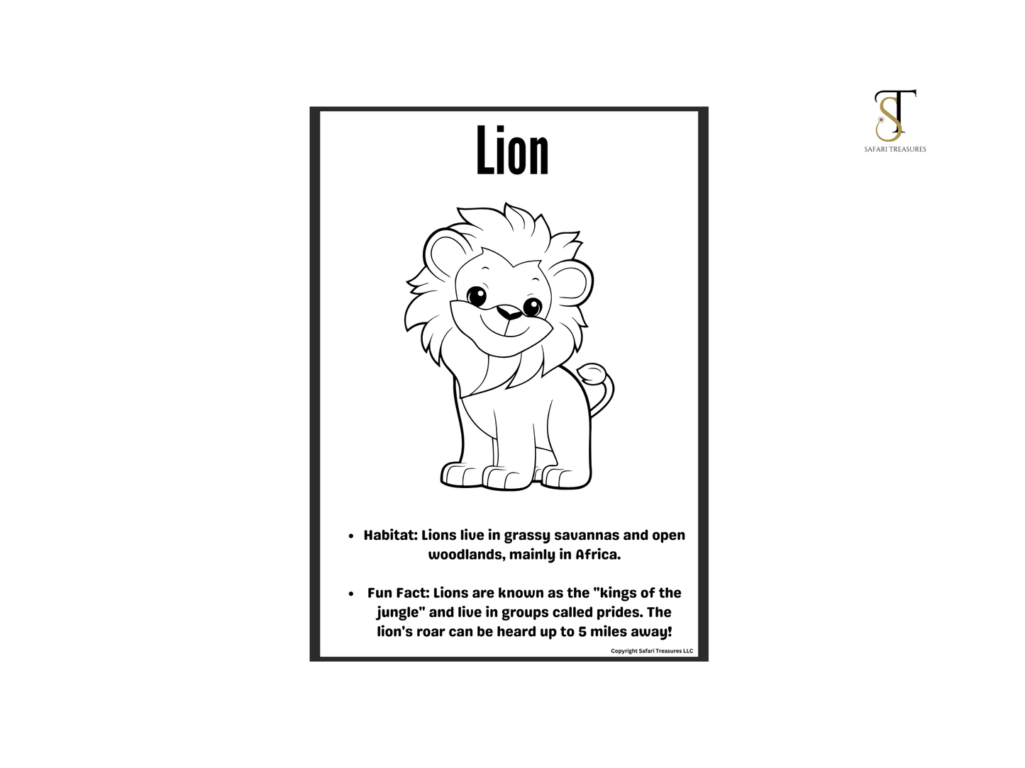 Wildlife Animals Coloring Book with Fun Facts: Explore, Learn, and Color the Fascinating Creatures of the Wild – Perfect for Kids Ages 2-6