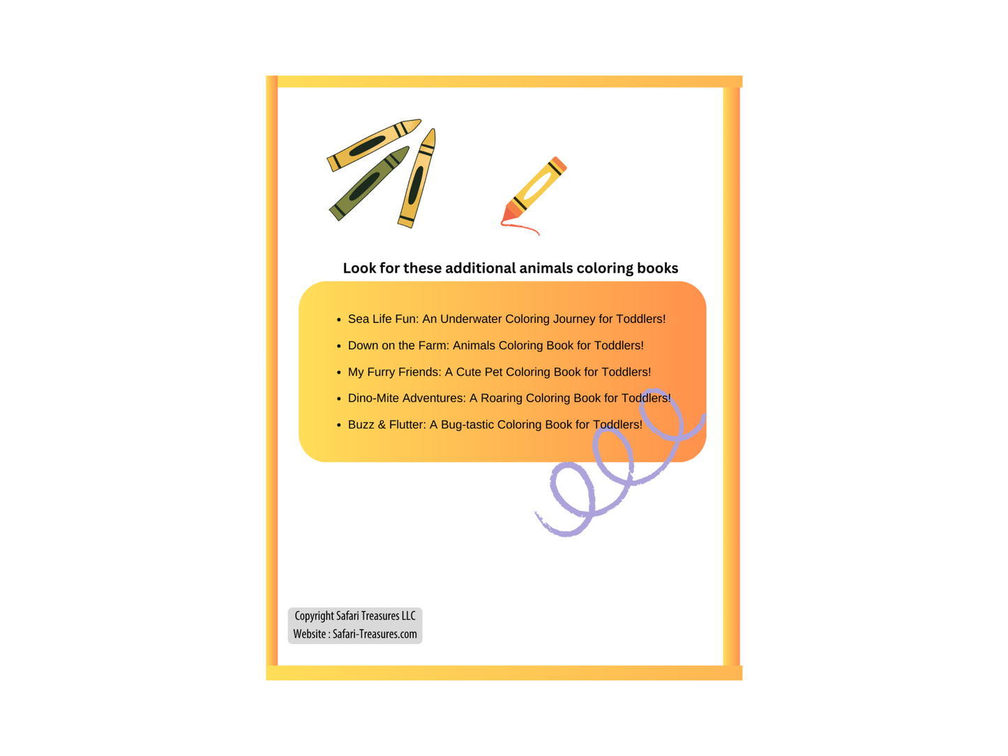 Wildlife Animals Coloring Book with Fun Facts: Explore, Learn, and Color the Fascinating Creatures of the Wild – Perfect for Kids Ages 2-6