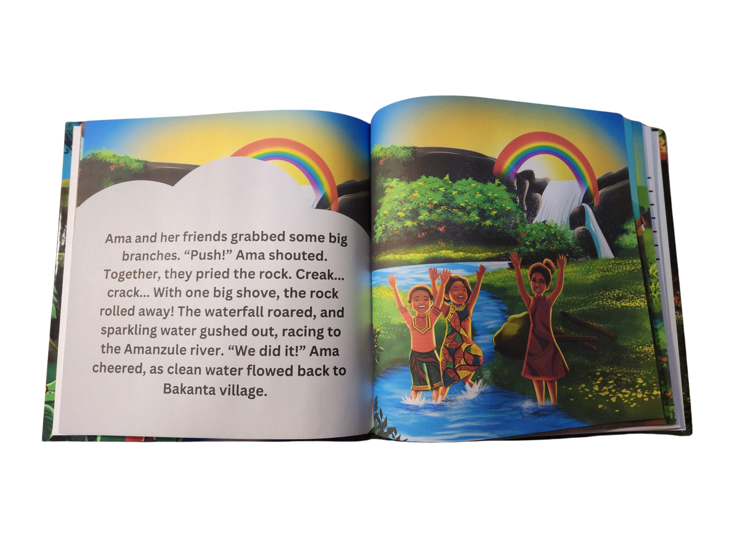 Nana's Magic Waterfall -Hardcover, Children's Story Book, Ages 0 to 12, Teamwork, Clean water, Environmental Sustainability, Children's Book, Activity Section