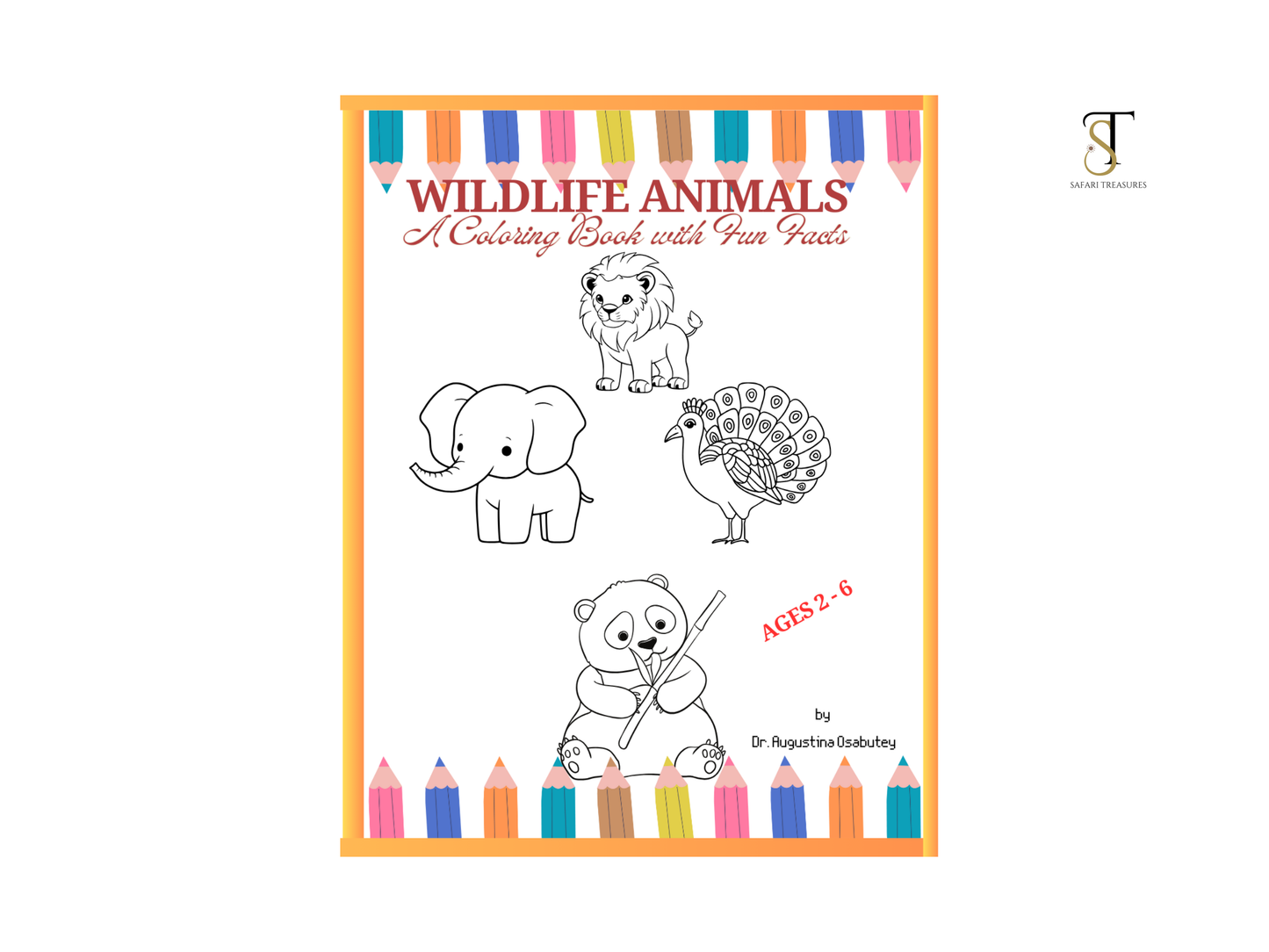 Wildlife Animals Coloring Book with Fun Facts: Explore, Learn, and Color the Fascinating Creatures of the Wild – Perfect for Kids Ages 2-6