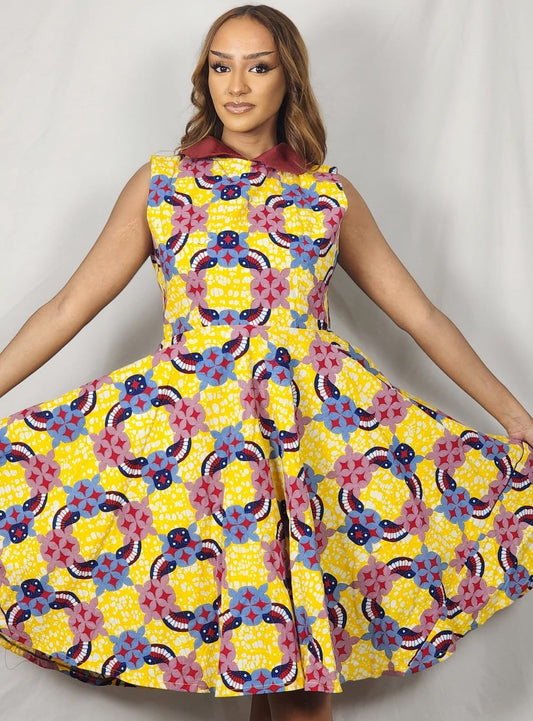 Adjoa Women's African Print Dress
