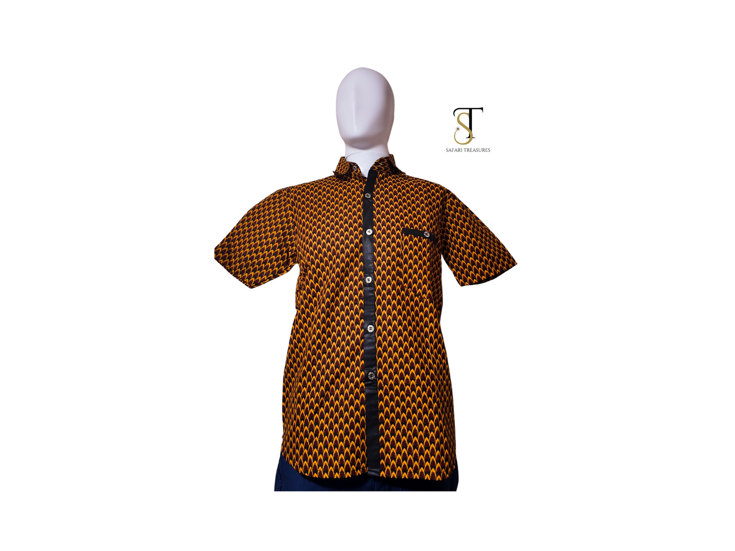 Fameye Men's African Print Shirt