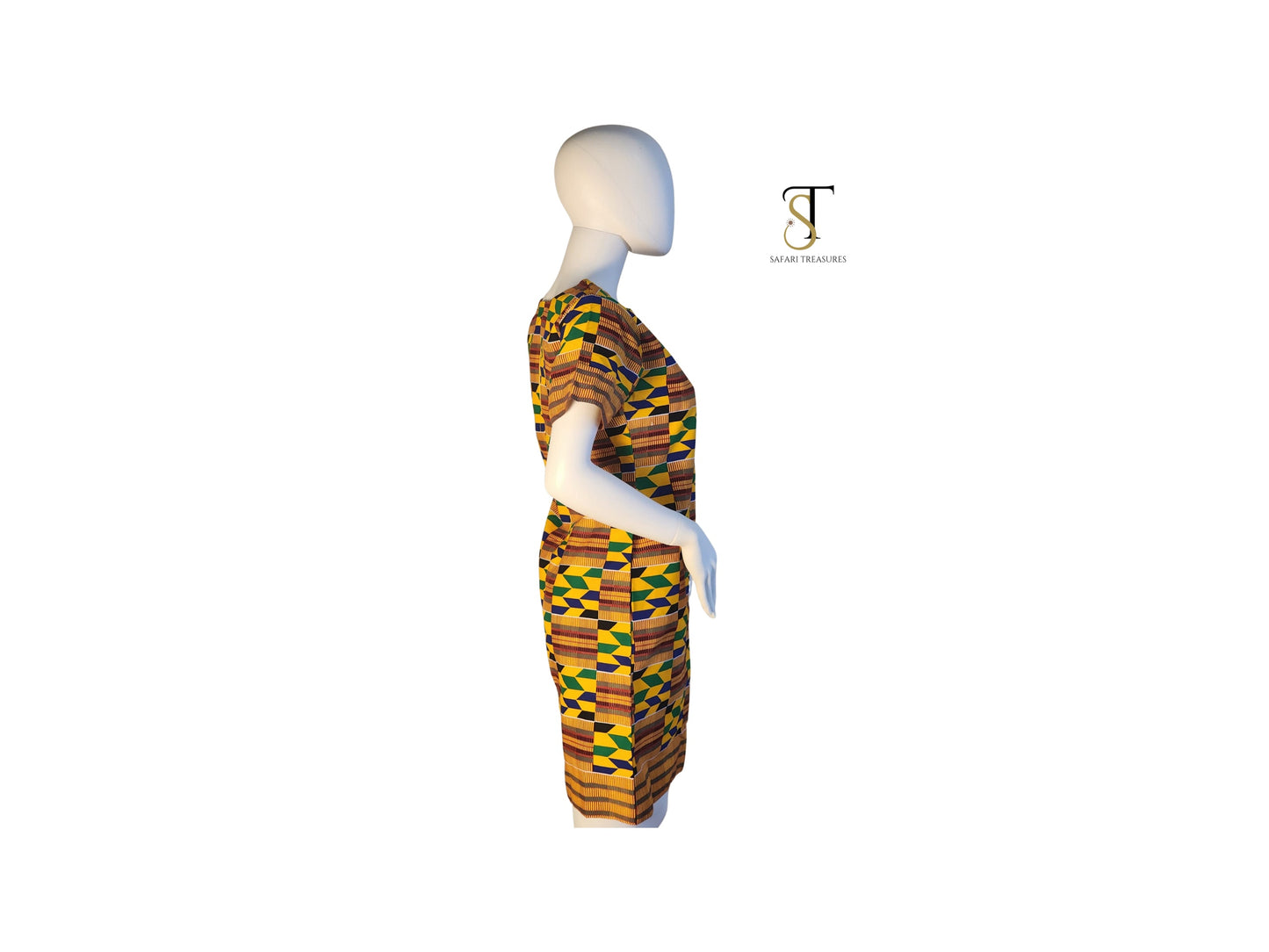 Adama Women's African Kente Print Dress | Elegant Ankara Dress | African Fashion for Special Occasions