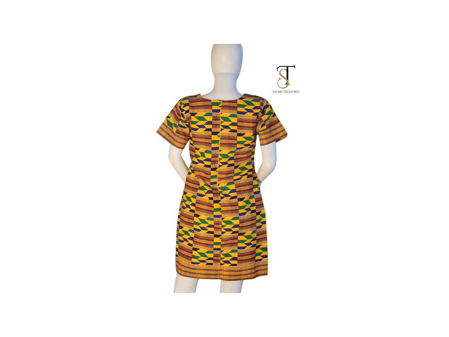 Adama Women's African Kente Print Dress | Elegant Ankara Dress | African Fashion for Special Occasions