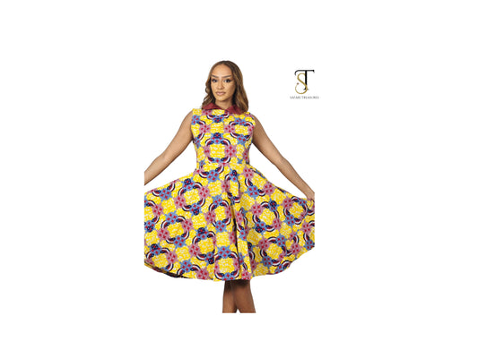 Adjoa Women's African Print Dress