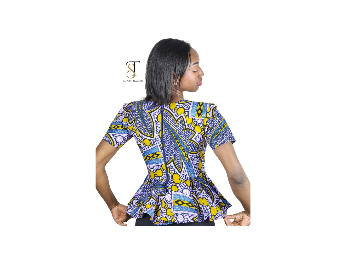 Kojoba Women's African Print Peplum top