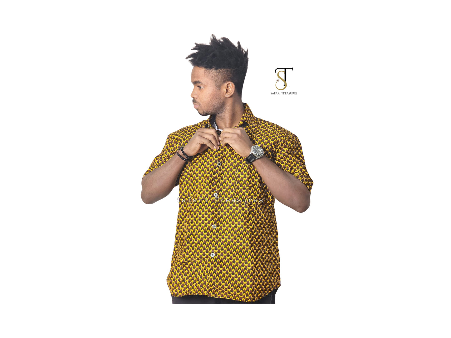 Fameye Men's African Print Shirt