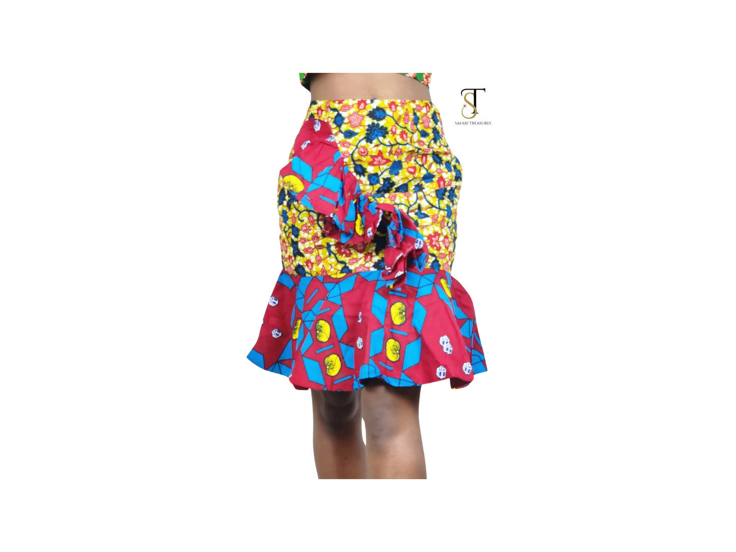 Kofiba Women's African Print Skirt, Ankara Skirt, African Print Skirt, Ladies Skirt