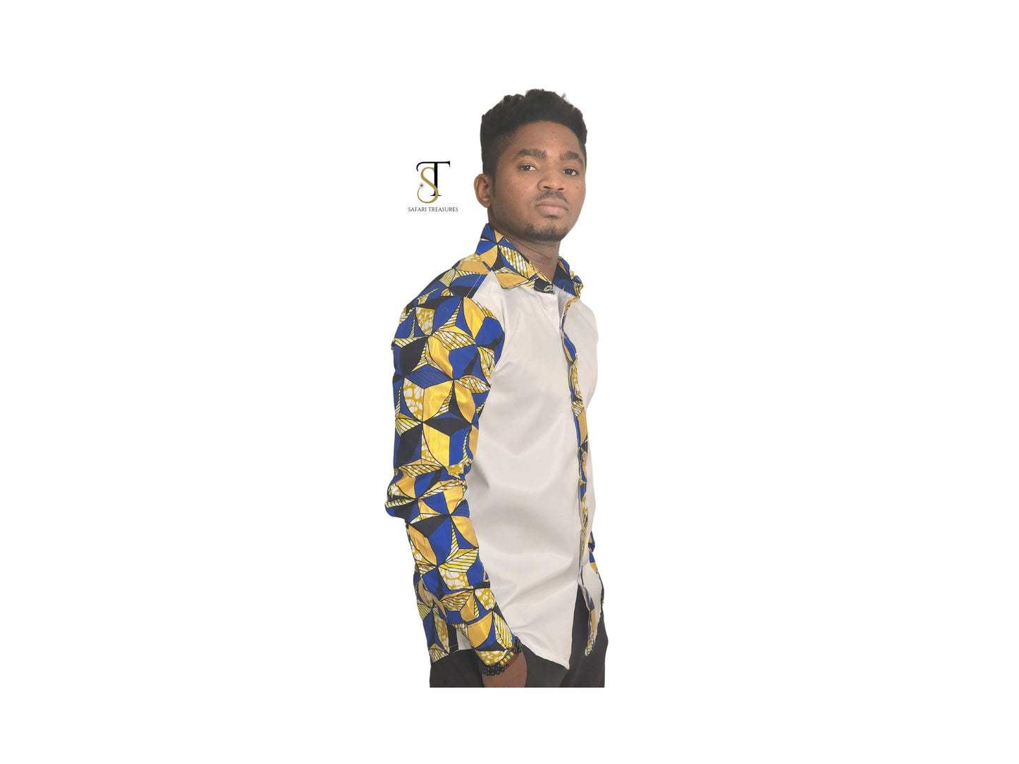 Adane Men's African Long Sleeves Print